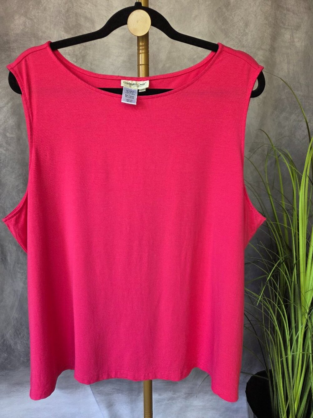 Beautiful Hot Pink Coldwater Creek Women's Sleeveless Stretchy Top Size 3X NWOT